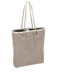 CHAIN CROCHET N/S TOTE 鏈袋編織直式托特包 - 裸紋編織