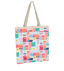 大型肩背托特包  - 旅行印記