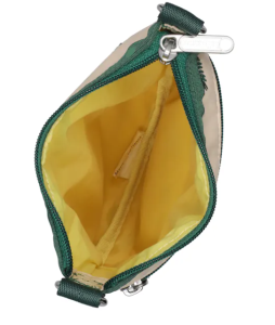 三層拉鍊斜背包   - 棕櫚風情