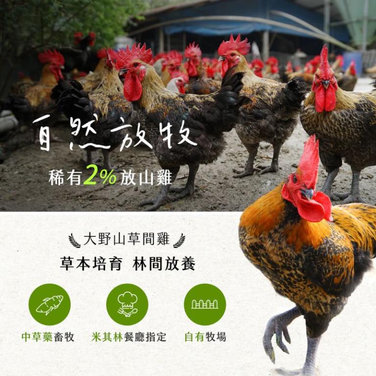 【大野山雞】草間雞 公全雞(帶頭腳) | 隻