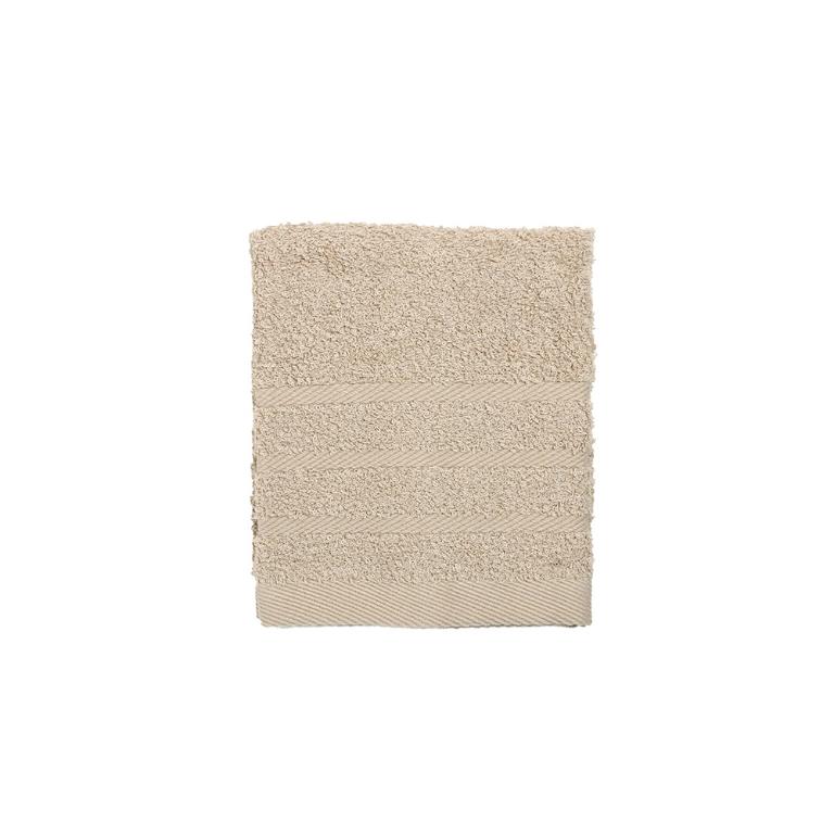 摩力諾有機棉超柔緞條方毛浴巾組-米色