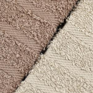 摩力諾有機棉超柔緞條方毛浴巾組-米色