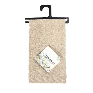 摩力諾有機棉超柔緞條方毛浴巾組-米色