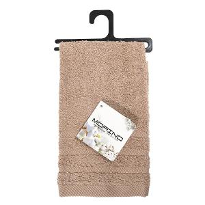 摩力諾有機棉超柔緞條方毛浴巾組-棕色