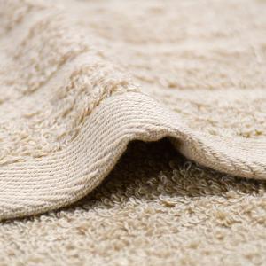 摩力諾有機棉超柔緞條方毛浴巾組-米色