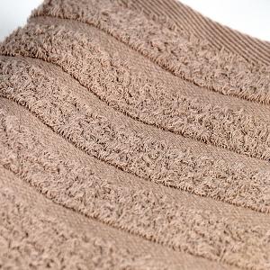 摩力諾有機棉超柔緞條方毛浴巾組-米色