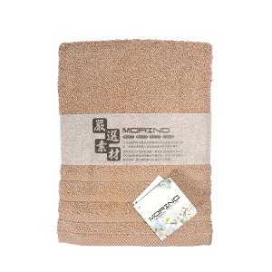 摩力諾有機棉超柔緞條方毛浴巾組-棕色