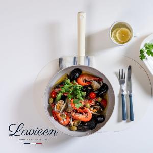 【Korea King】韓國製 La Vie En - 不沾平底鍋(附鍋蓋) 26cm 霧岩灰