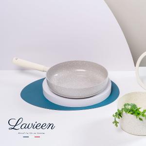 【Korea King】韓國製 La Vie En - 不沾平底鍋(附鍋蓋) 26cm 霧岩灰