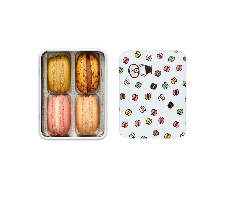 【限量預購】【Pierre Hermé】胖胖主廚款4入馬卡龍鐵盒(贈品牌提袋)