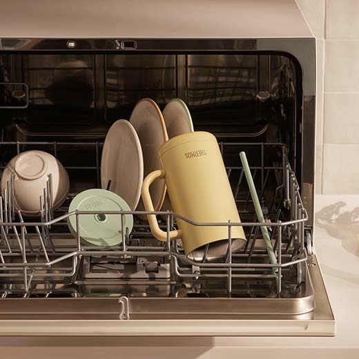 THERMOS真空吸管保溫杯_TKHA系列720ML(TKHA-720-CR)米色