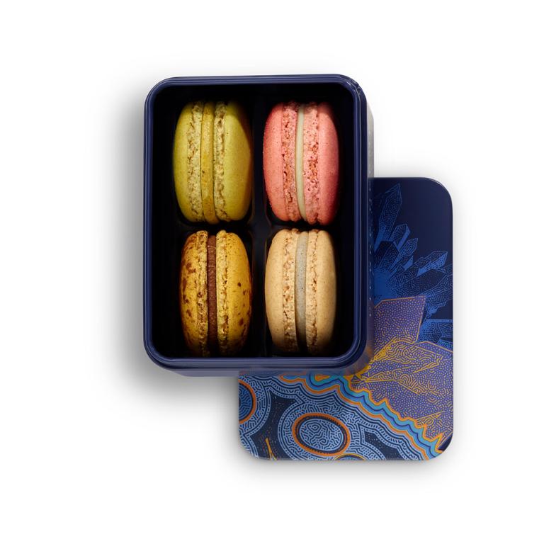 【限量預購】【Pierre Hermé】晶岩幻境限量款4入馬卡龍鐵盒(贈品牌提袋)