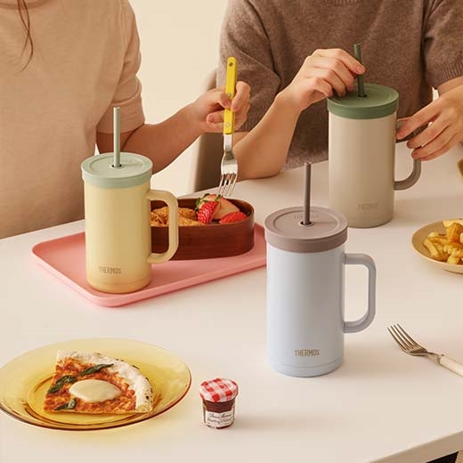 THERMOS真空吸管保溫杯_TKHA系列720ML(TKHA-720-Y)黃色