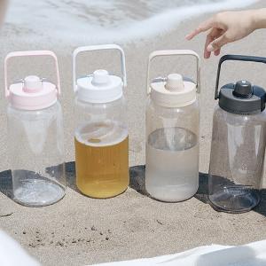 THERMOS 膳魔師吸管隨手瓶_TP436系列2000ML(TP436TSM)透明黑