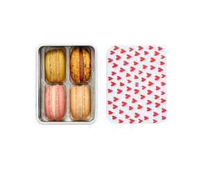 【限量預購】【Pierre Hermé】小小愛心款4入馬卡龍鐵盒(贈品牌提袋)