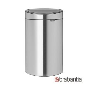 Brabantia TOUCH BIN NEW 半月式按壓垃圾桶 霧面銀-40L