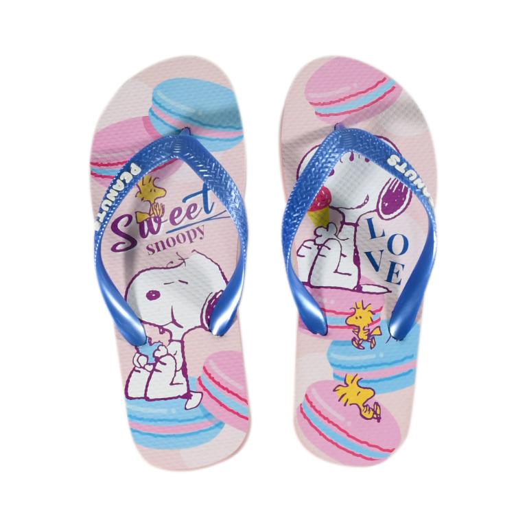 SNOOPY史努比 夾腳拖鞋-馬卡龍