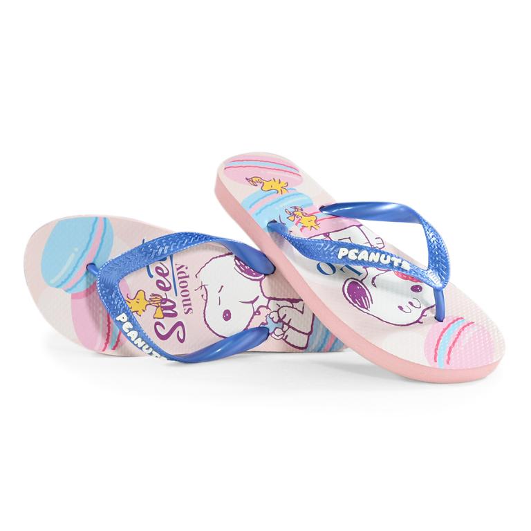 SNOOPY史努比 夾腳拖鞋-馬卡龍