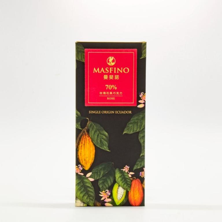 曼斐諾 70%玫瑰花黑巧克力