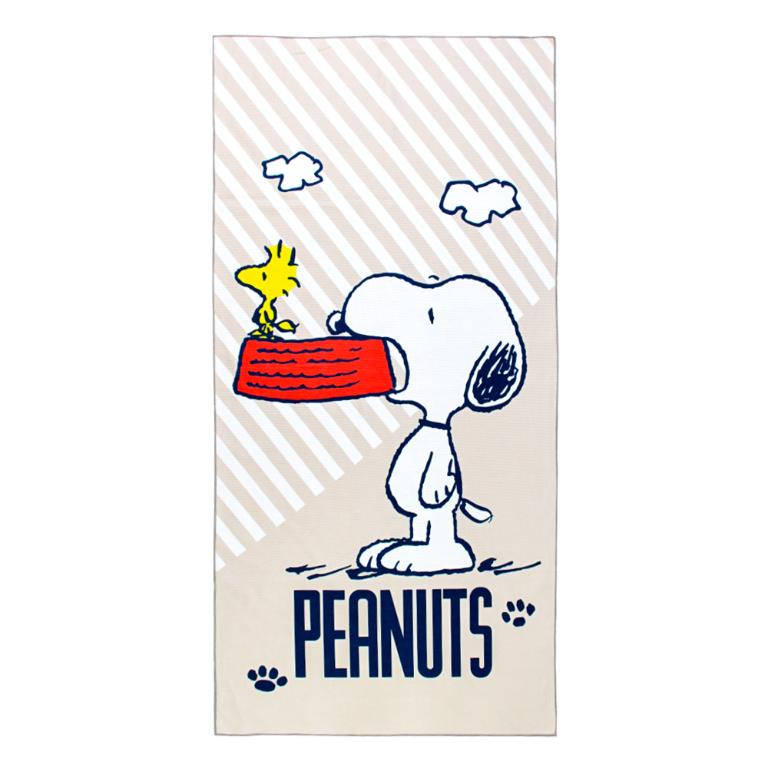 SNOOPY史努比 超細纖維印花大浴巾-開飯囉