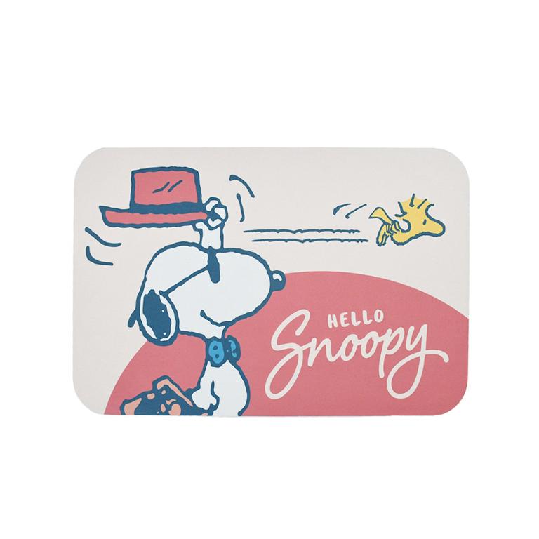 SNOOPY史努比 超吸水薄型止滑墊-哈囉史努比