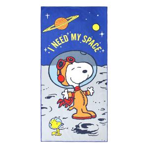SNOOPY史努比 超細纖維印花大浴巾-太空