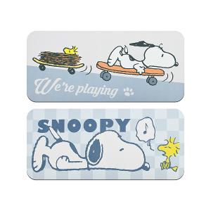 SNOOPY史努比 超吸水加長型止滑地墊-玩滑板