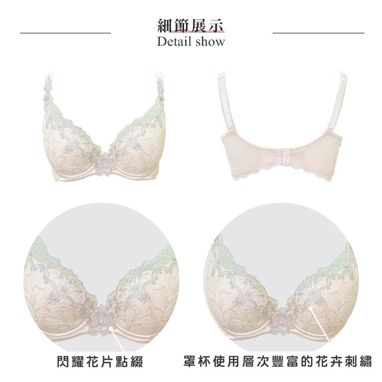 【思薇爾】香榭歌德系列B-E罩軟鋼圈蕾絲刺繡集中包覆女內衣(流影膚)