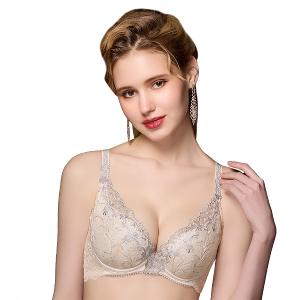 【思薇爾】香榭歌德系列B-E罩軟鋼圈蕾絲刺繡集中包覆女內衣(流影膚)