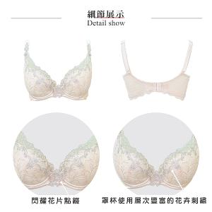 【思薇爾】香榭歌德系列B-E罩軟鋼圈蕾絲刺繡集中包覆女內衣(流影膚)