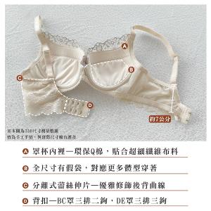 【思薇爾】香榭歌德系列B-E罩軟鋼圈蕾絲刺繡集中包覆女內衣(流影膚)