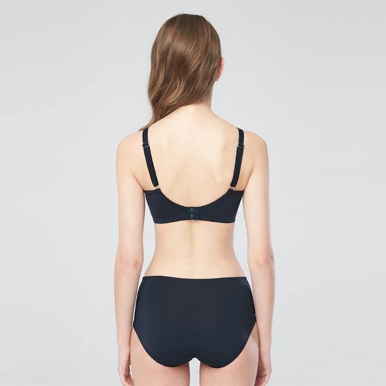 【思薇爾】舒漾Bra系列B-F罩軟鋼圈涼感消臭蕾絲包覆女內衣(科技藍)