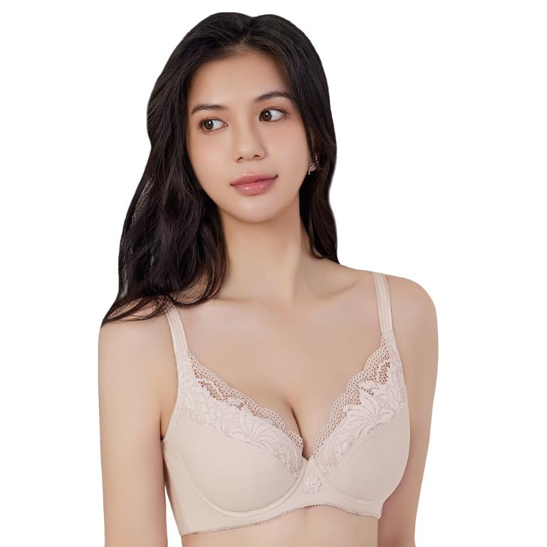 【思薇爾】舒漾Bra系列C-F罩軟鋼圈涼感消臭蕾絲包覆女內衣(幽靜膚)