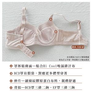 【思薇爾】舒漾Bra系列B-F罩軟鋼圈涼感消臭蕾絲包覆女內衣(幽靜膚)