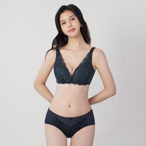 【思薇爾】舒漾Bra系列M-3XL無鋼圈模杯前扣式涼感消臭蕾絲包覆女內衣(科技藍)