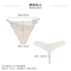 【思薇爾】香榭歌德系列M-XL蕾絲刺繡低腰丁字褲(流影膚)