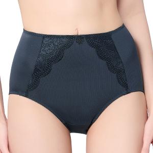 【思薇爾】舒漾Bra系列L-3XL涼感消臭蕾絲高腰三角女內褲(科技藍)