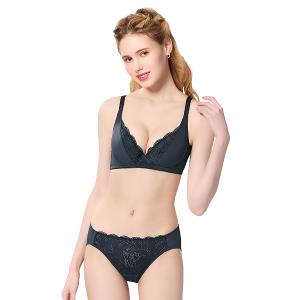 【思薇爾】舒漾Bra系列M-XL涼感消臭蕾絲低腰三角女內褲(科技藍)
