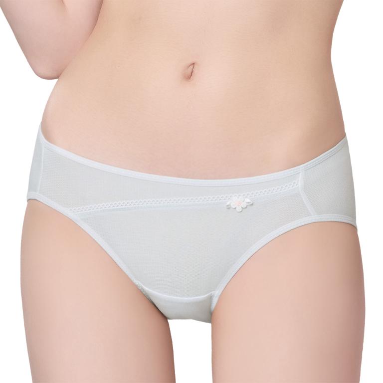 【思薇爾】耍花Young系列M-XL舒適透氣素面低腰三角女內褲(冷光灰)