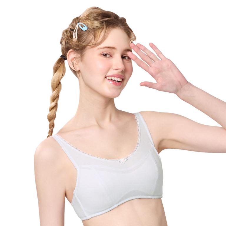 【思薇爾】耍花Young系列A-B罩無鋼圈素面透氣舒適包覆少女內衣(冷光灰)