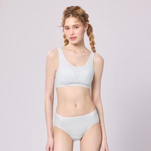 【思薇爾】耍花Young系列M-XXL無鋼圈素面透氣舒適包覆少女短背心(冷光灰)