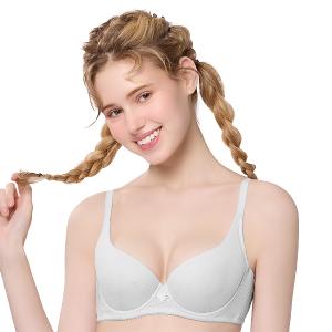 【思薇爾】耍花Young系列A-D罩軟鋼圈素面透氣舒適包覆少女內衣(冷光灰)