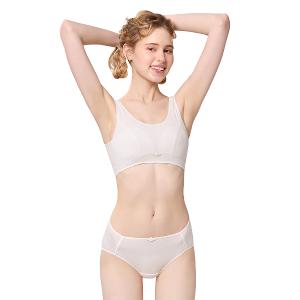 【思薇爾】耍花Young系列M-XXL無鋼圈素面透氣舒適包覆少女短背心(瓷白色)