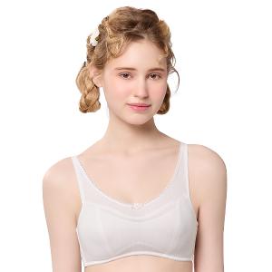 【思薇爾】耍花Young系列A-B罩無鋼圈素面透氣舒適包覆少女內衣(瓷白色)