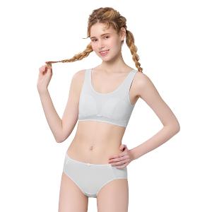 【思薇爾】耍花Young系列M-XXL舒適透氣素面中腰三角女內褲(冷光灰)