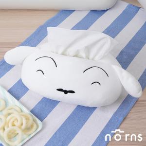 蠟筆小新小白造型絨毛面紙套-小白大頭