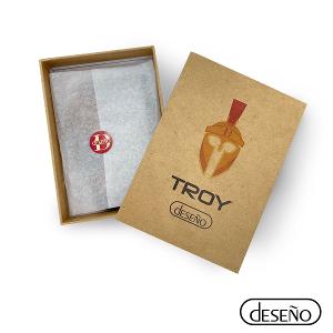 預購7/31出貨|Deseno 特洛伊牛皮行李吊牌-棕色