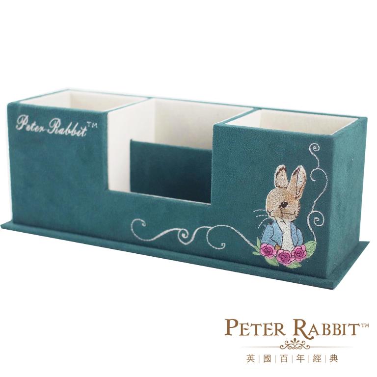 PETER RABBIT 比得兔仿麂皮電繡置物盒送筆記本