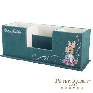 PETER RABBIT 比得兔仿麂皮電繡置物盒送筆記本