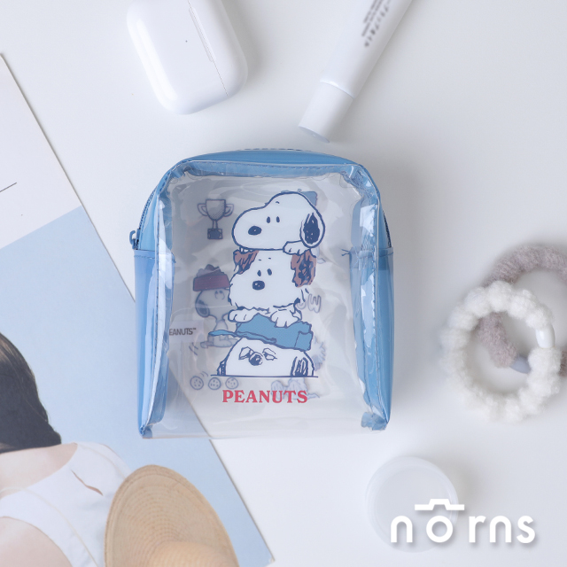 Peanuts史努比TPU透明收納包 小方型手足